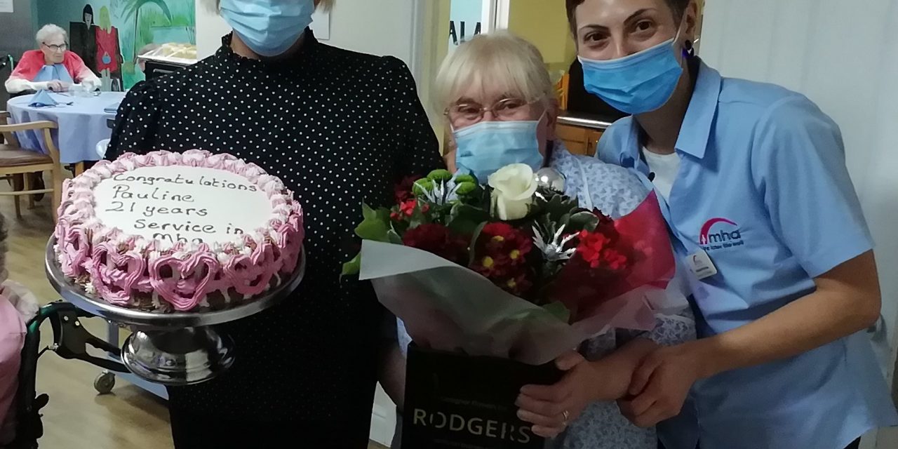 Long service award for staff member at Manchester based care home who says “this will be my last job”