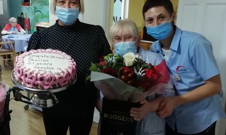 Long service award for staff member at Manchester based care home who says “this will be my last job”
