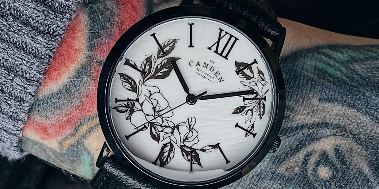 The Camden Watch Company team with tattoo artist & author Rebecca Vincent on new timepiece