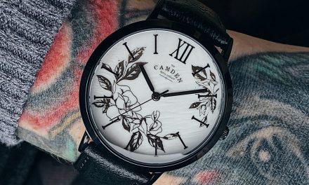 The Camden Watch Company team with tattoo artist & author Rebecca Vincent on new timepiece
