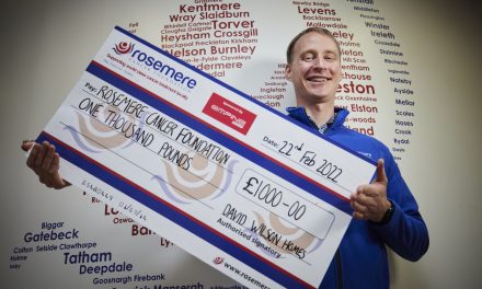 Lancashire Homebuilder Donates £1,000 to charity supporting cancer patients.