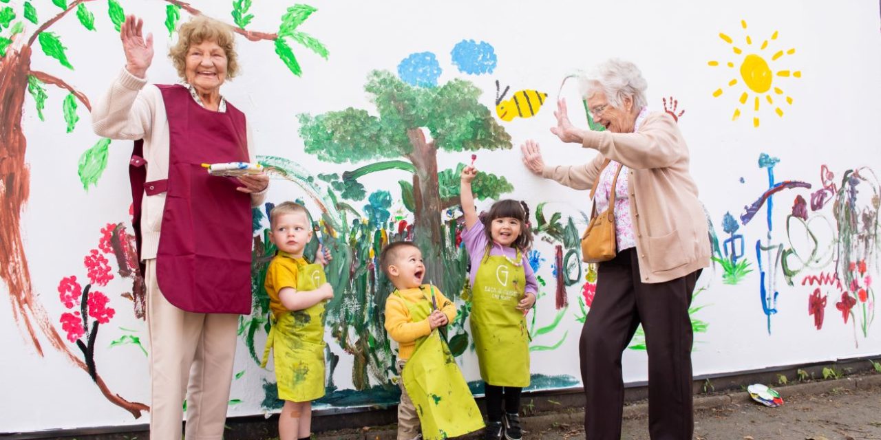 Generations come together to create fresco in Lymm