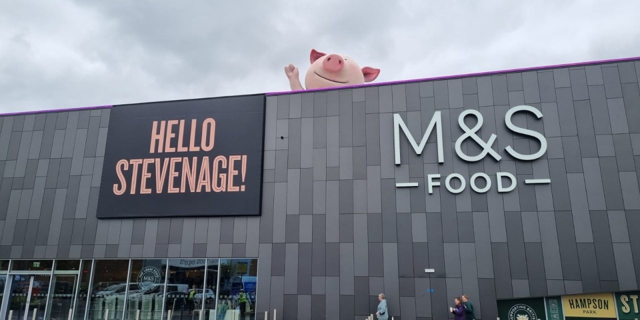 M&S’s new flagship Stevenage store unveils striking exterior signage