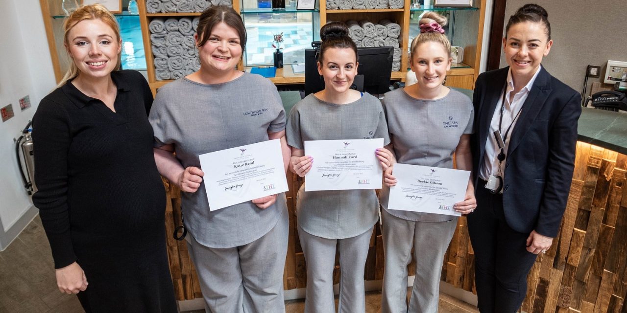 Spa therapists attain qualifications to help cancer patients