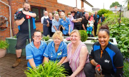 Sky brightens up Whitby House care homes gardens