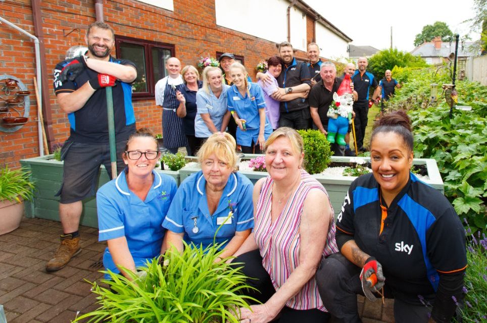 Sky brightens up Whitby House care homes gardens