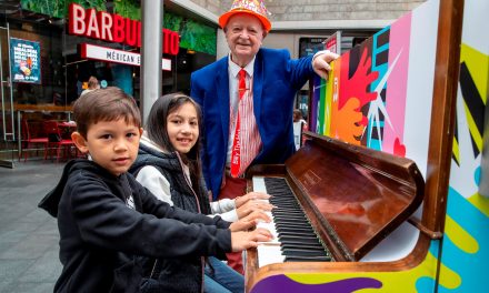 Young piano star joins 88-year-old veteran pianist at Tickle the Ivories