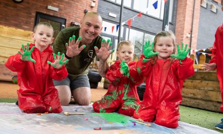 Trafford nursery creates masterpiece for Children’s Art Week