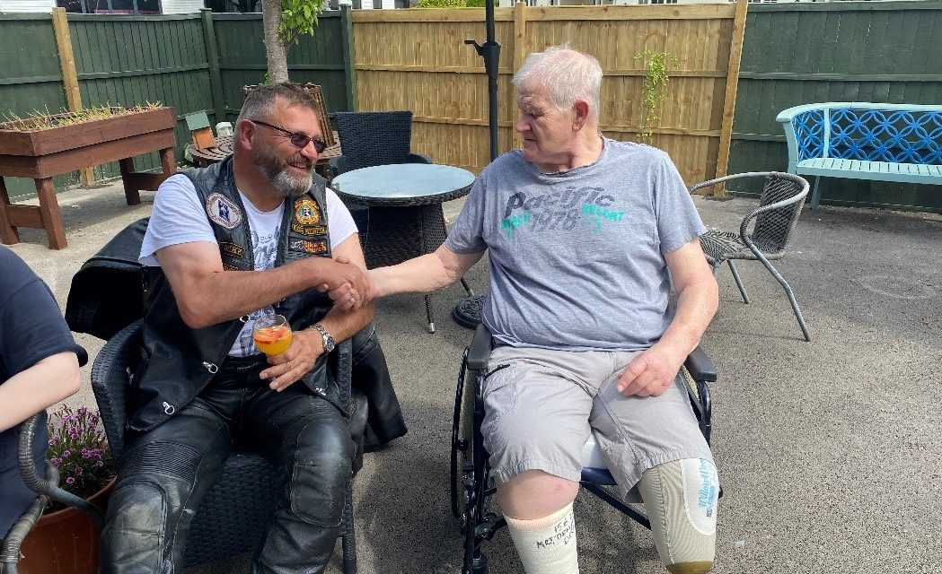 Residents at Knutsford based care home fulfil dream of revving motorbike again as part of Seize the Day initiative