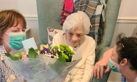 “Glass of Baileys every now and then” secret to long life, says resident at a Bolton based care home, who turns 100