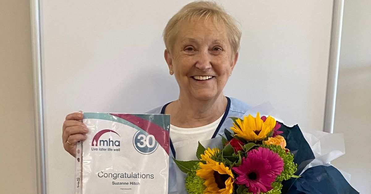 Staff member at Cheshire based care home celebrates 30-year work anniversary and says “retirement is last thing on mind”
