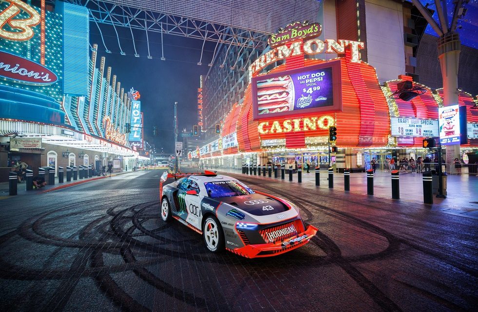 Ken Block and the Audi S1 Hoonitron electrify Las Vegas