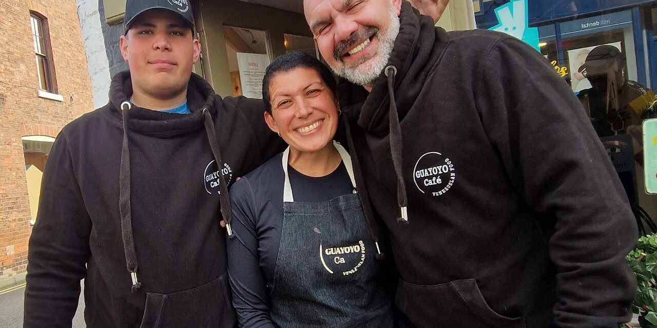 Owners of the hole-in-the-wall style Venezuelan eatery, Guayoyo Café in Nantwich, are celebrating their first year in business