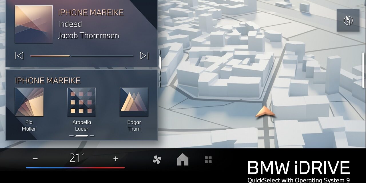 Big stage for interaction and information: BMW presents the newest version of the BMW iDrive system.