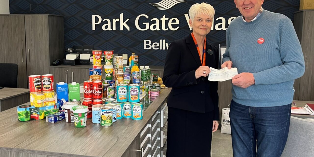Bellway donates to Knutsford food bank