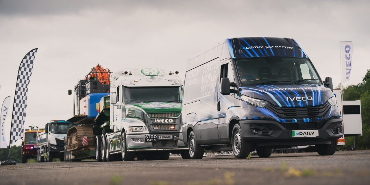 IVECO eDaily tows over 153 tonnes to claim Guinness World Record™