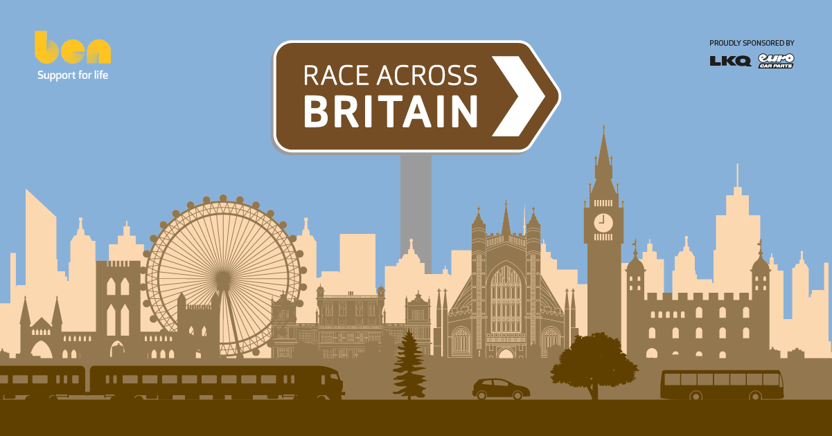Ben launches exciting new challenge Race Across Britain based on popular TV series