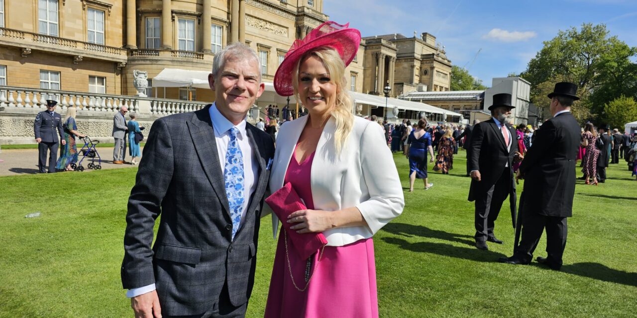 Children’s charity Candlelighters team proudly attend Palace Garden Party.
