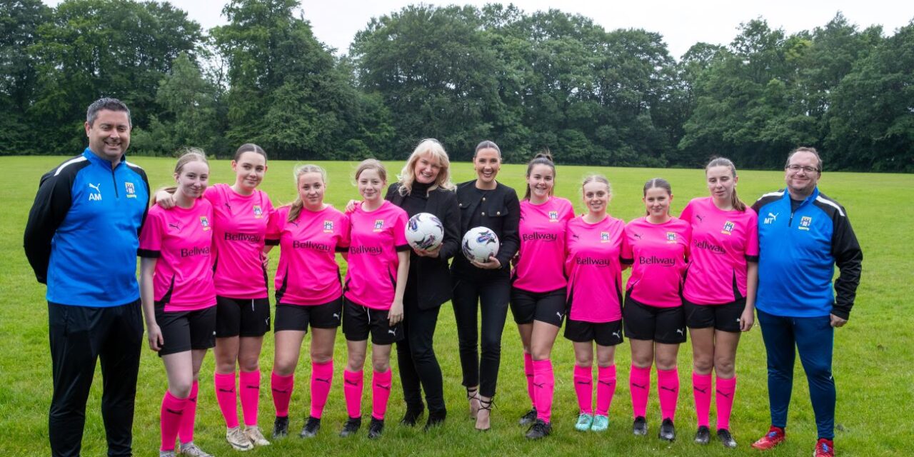 Bellway sponors U18s girls football team in Euxton