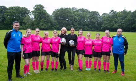 Bellway sponors U18s girls football team in Euxton