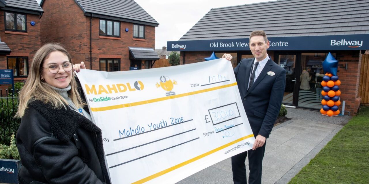 Bellway donates to Mahdlo Youth Zone in Oldham