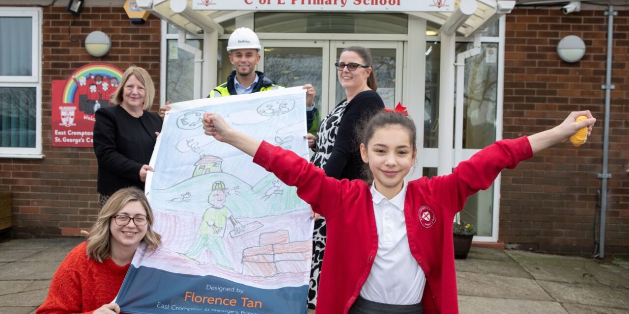 Shaw’s Florence Tan wins Bellway’s Design a Flag competition in Oldham