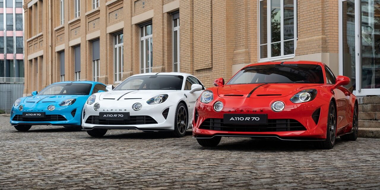 Alpine to celebrate its 70th anniversary with a limited edition A110 R 70 and a revamp of its A110 range