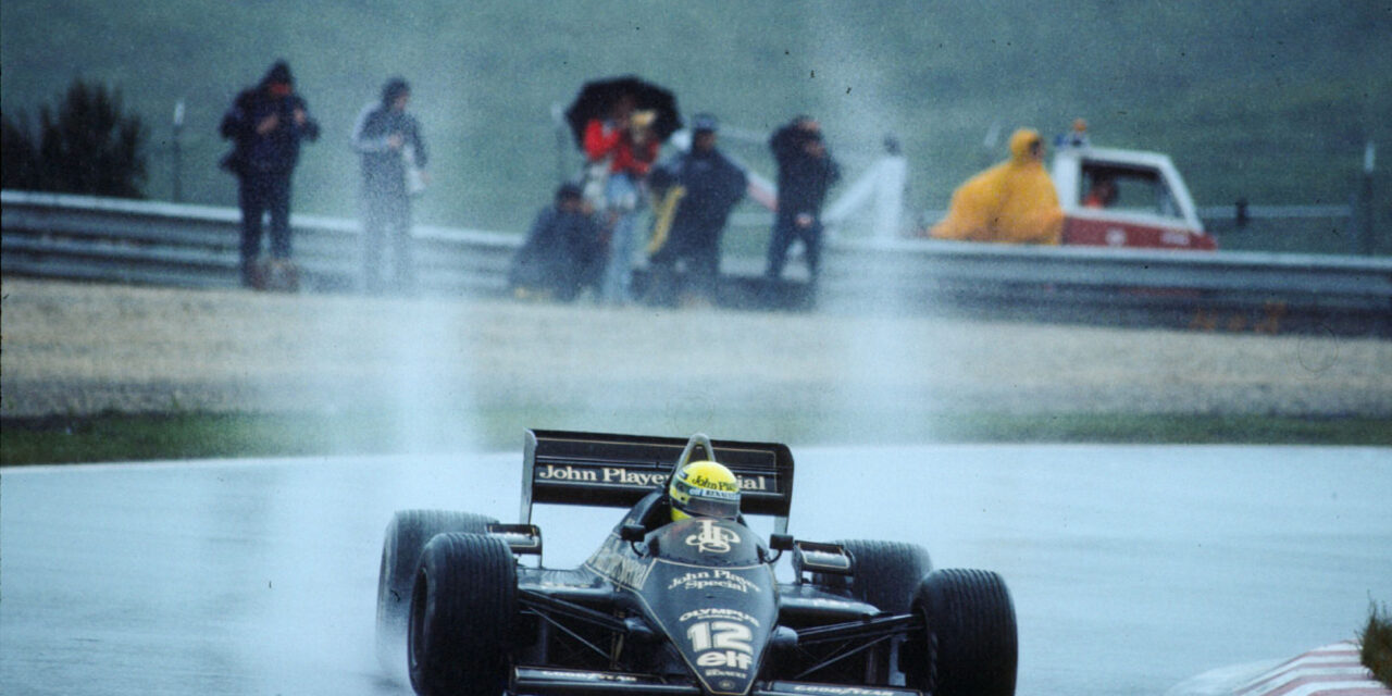 The return of an icon: Lotus and Bruno Senna celebrate Ayrton Senna’s first F1 victory at Estoril