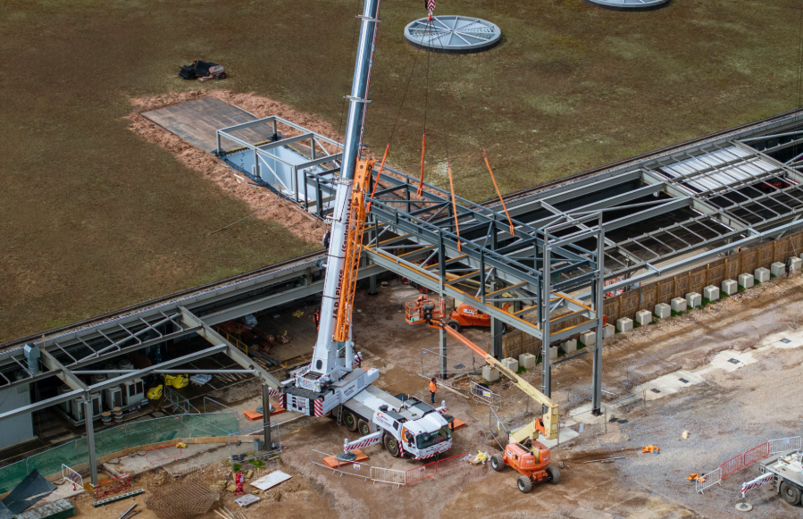 Bridge makes first connection between new and existing sites at the home of Rolls-Royce