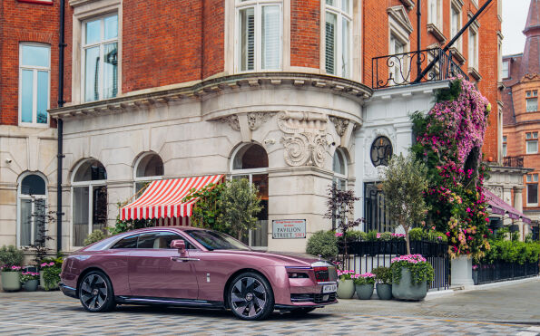 Rolls-Royce showcases Bespoke Spectre, inspired by the Velvet Orchid during Chelsea Bloom