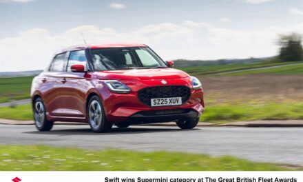 Swift Hybrid voted as Best Supermini at the Fleet World Great British Fleet Awards