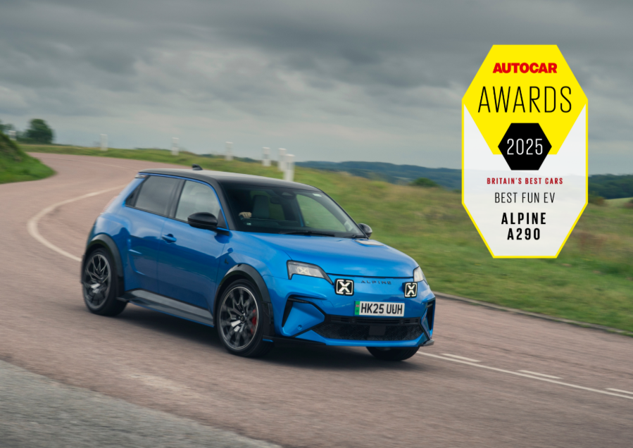 Alpine A290 named ‘Best Fun EV’ at the Autocar Awards 2025