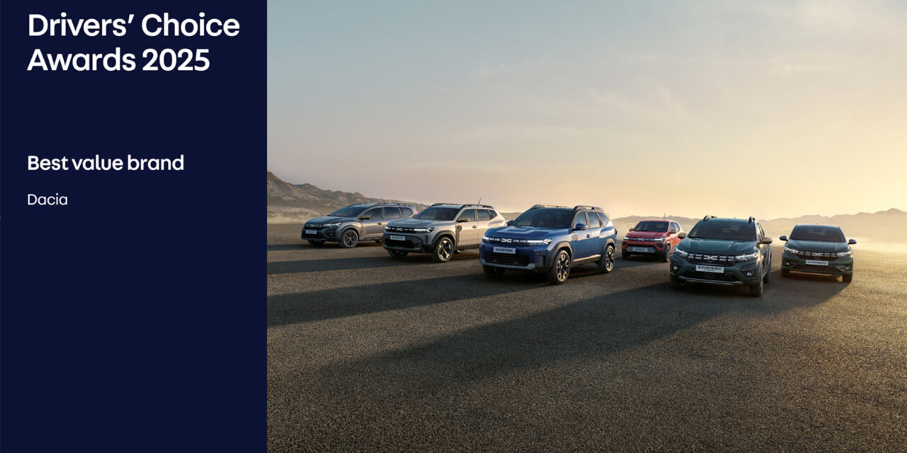Dacia named ‘Best Value Brand’ at the Autotrader Drivers’ Choice Awards for the seventh time