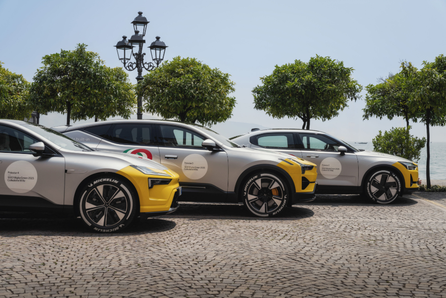 ‘Collezione Mille’ showcases Polestar’s complete line-up with unique liveries for the 2025 Mille Miglia Green in Italy