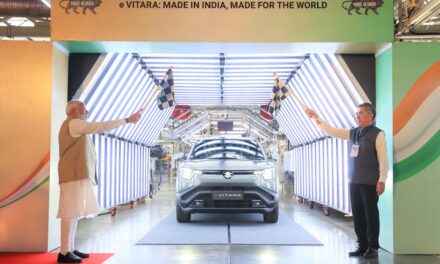 Suzuki holds start of dispatch ceremony of the BEV e VITARA in India